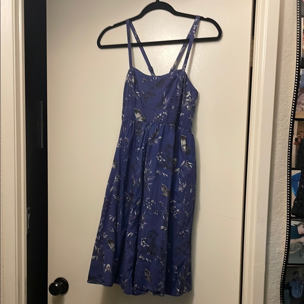 GAP Blue Midi Sundress for Wedding Guest